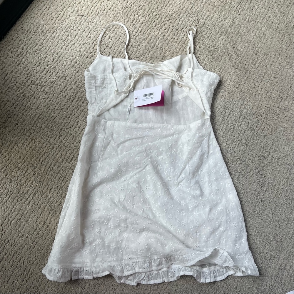 Beginning Boutique White Eyelet Mini Dress - Picture 3 of 4